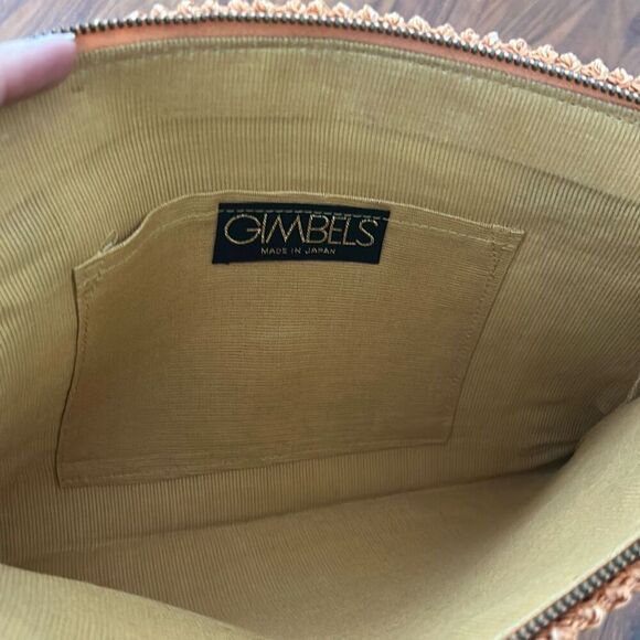 Gimbels department store vintage orange  crochet clutch - Picture 3 of 5